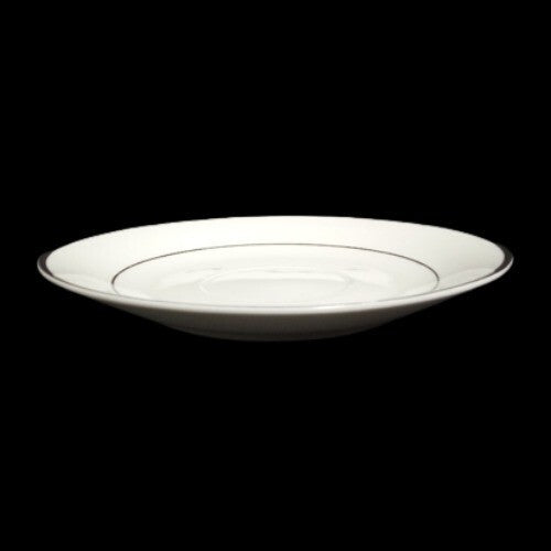 Gibson Designs Anniversary Platinum Cup & Saucer Set of 4 8 oz White China