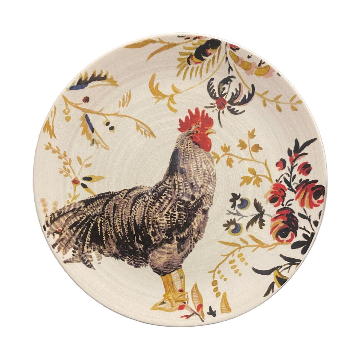 Williams Sonoma MARC LACAZE 3-Dinner Plates 2008 Chicken 10 1/8" D Ceramic Italy