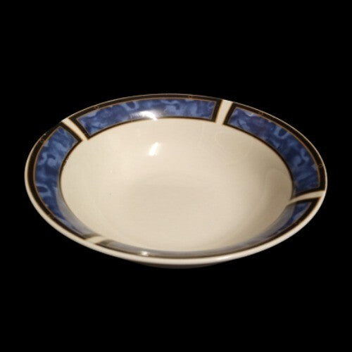Vintage Gibson Designs ROYAL DUCHES BLUE 4 Cereal Bowls 6 5/8”D Blue Marbled