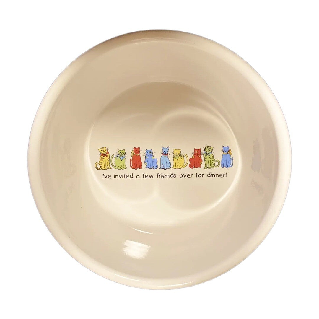Signature Housewares My Friends Cat & Dog Food Water Bowls Set of 2 Ceramic