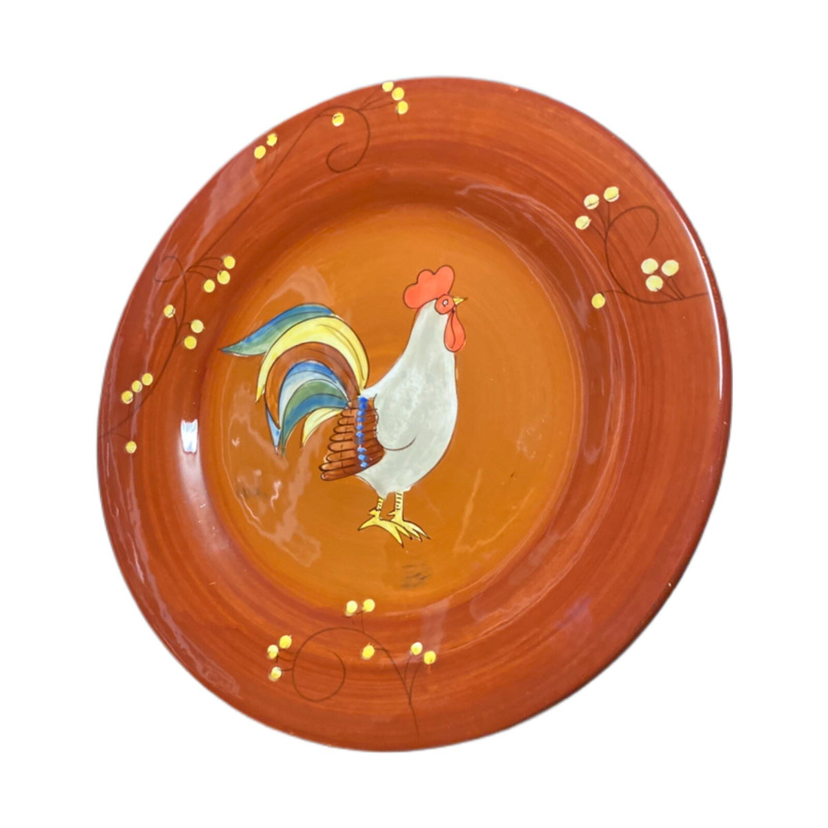 Laurie Gates Rooster Salad/Dessert Plates 8.5” D Set of 6 Gourmet Home
