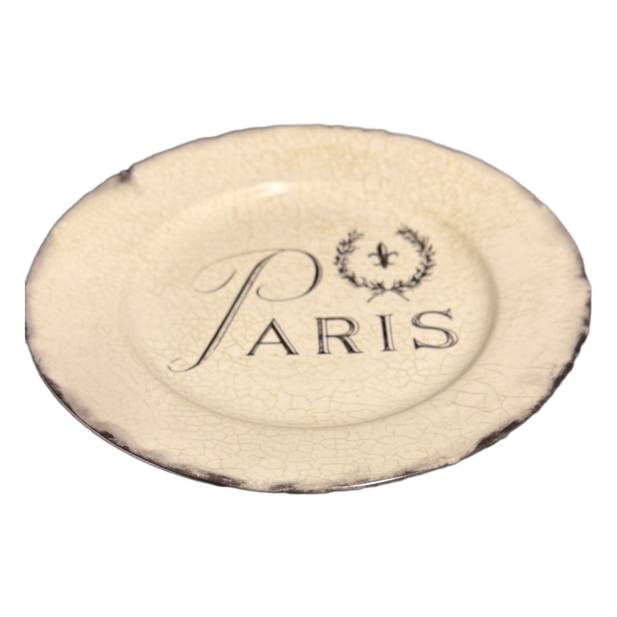 Santa Barbara Marco Fabiano Paris Plates Set of 4 Eiffel Arc Fleur 8.25” Decor