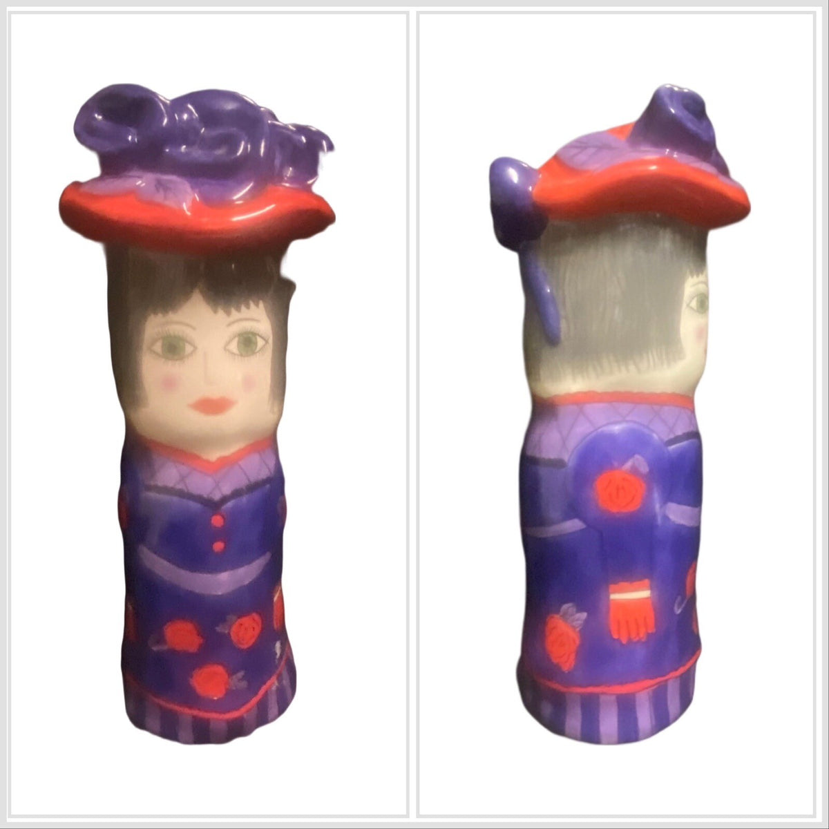 Vintage Susan Paley LOIS Vase Bella Casa by Ganz Ceramic Signed