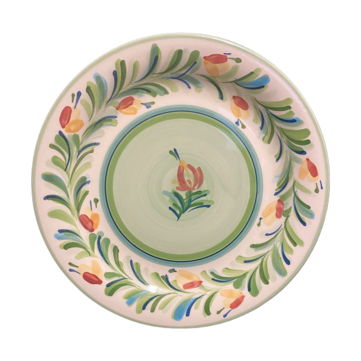 Gail Pittman 1-Dinner Plates 1-Green Trivet SIENA GARLAND Floral Southern Living