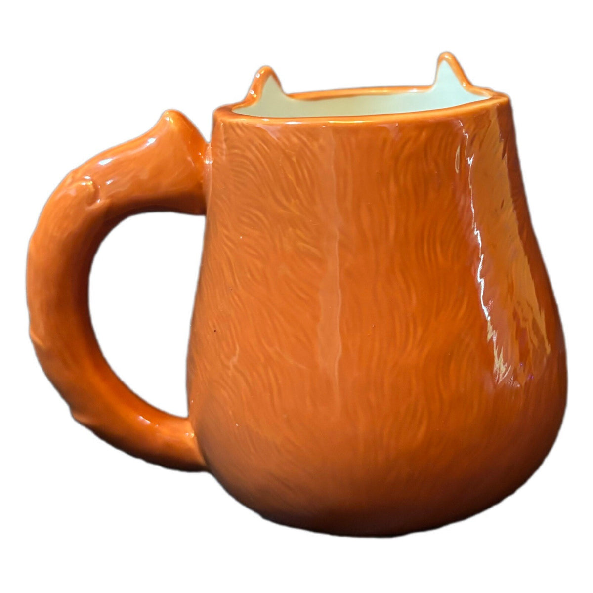 Holiday Home HARVEST Mug Orange FOX 3D Face Ceramic Figural Coffee Tea Cup