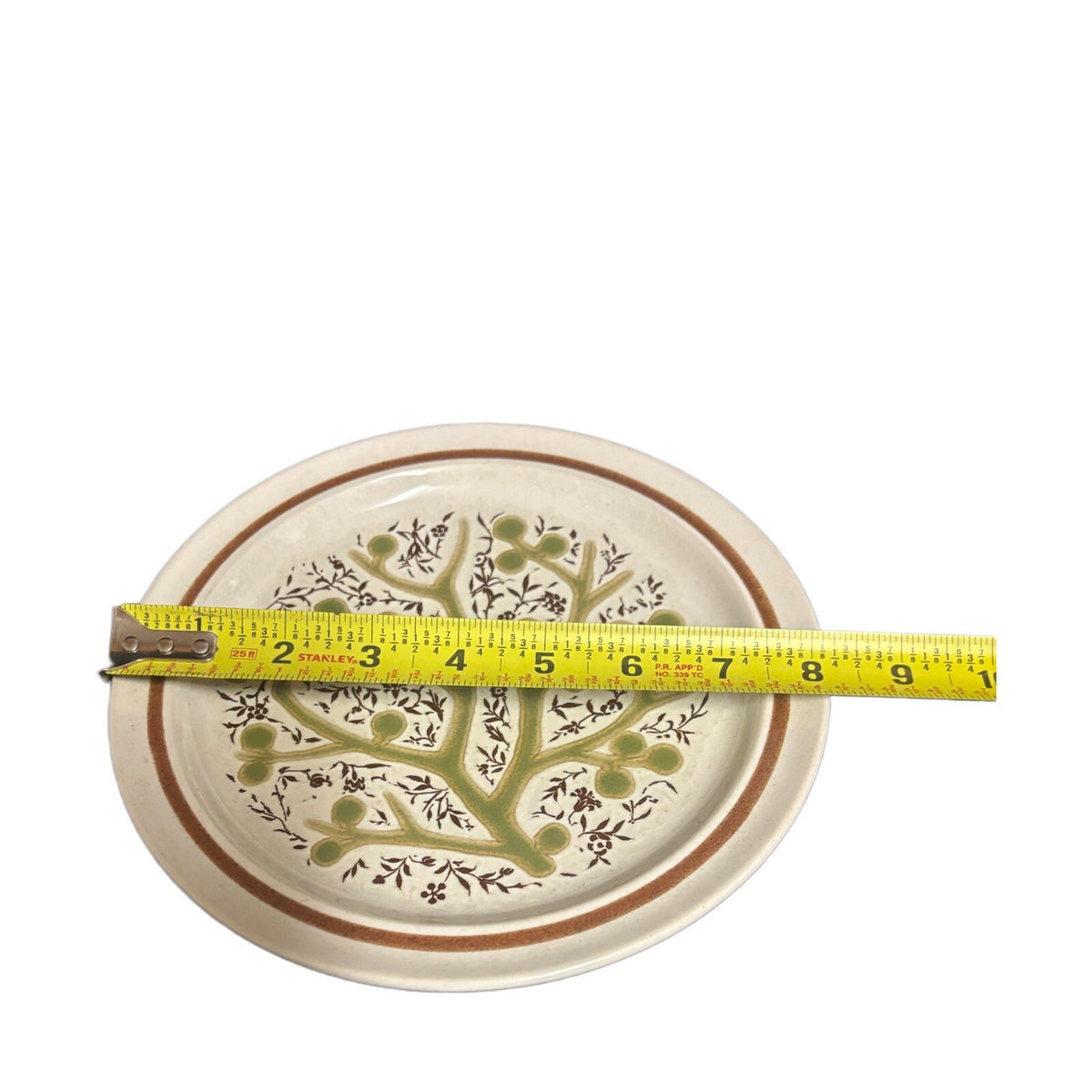 Noritake GREEN TREE 5-Salad Plates Japan Prima-Stone 8328 Dessert Appetizer Dish
