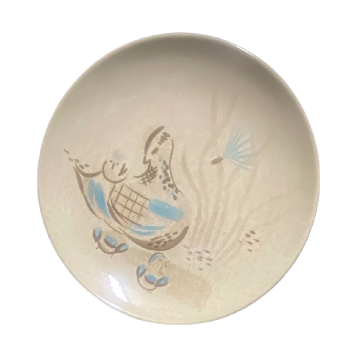 Vintage RED WING Dinner Plates Bob White Quail Stoneware Mid Century 10 3/4”D