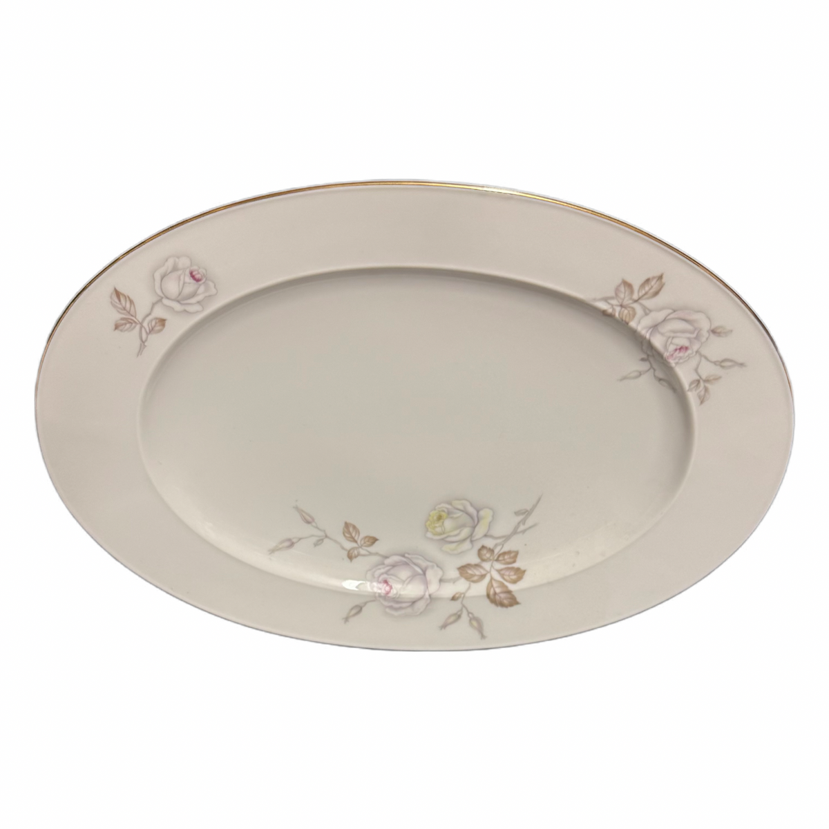 Johann Haviland Sweetheart Rose Oval Platter 12 5/8” Bavaria Germany VTG