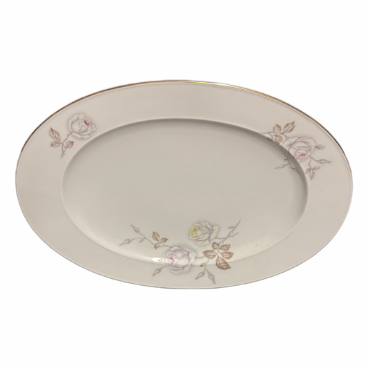 Johann Haviland Sweetheart Rose Oval Platter 12 5/8” Bavaria Germany VTG