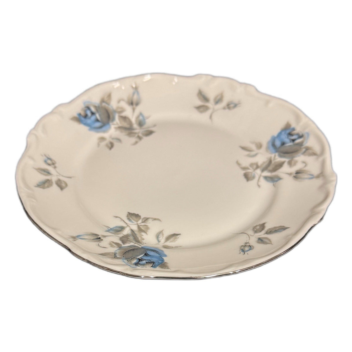 Set of 5 Hertel Jacob Bavaria Germany Louise Salad Plates Blue Rose 7 5/8”