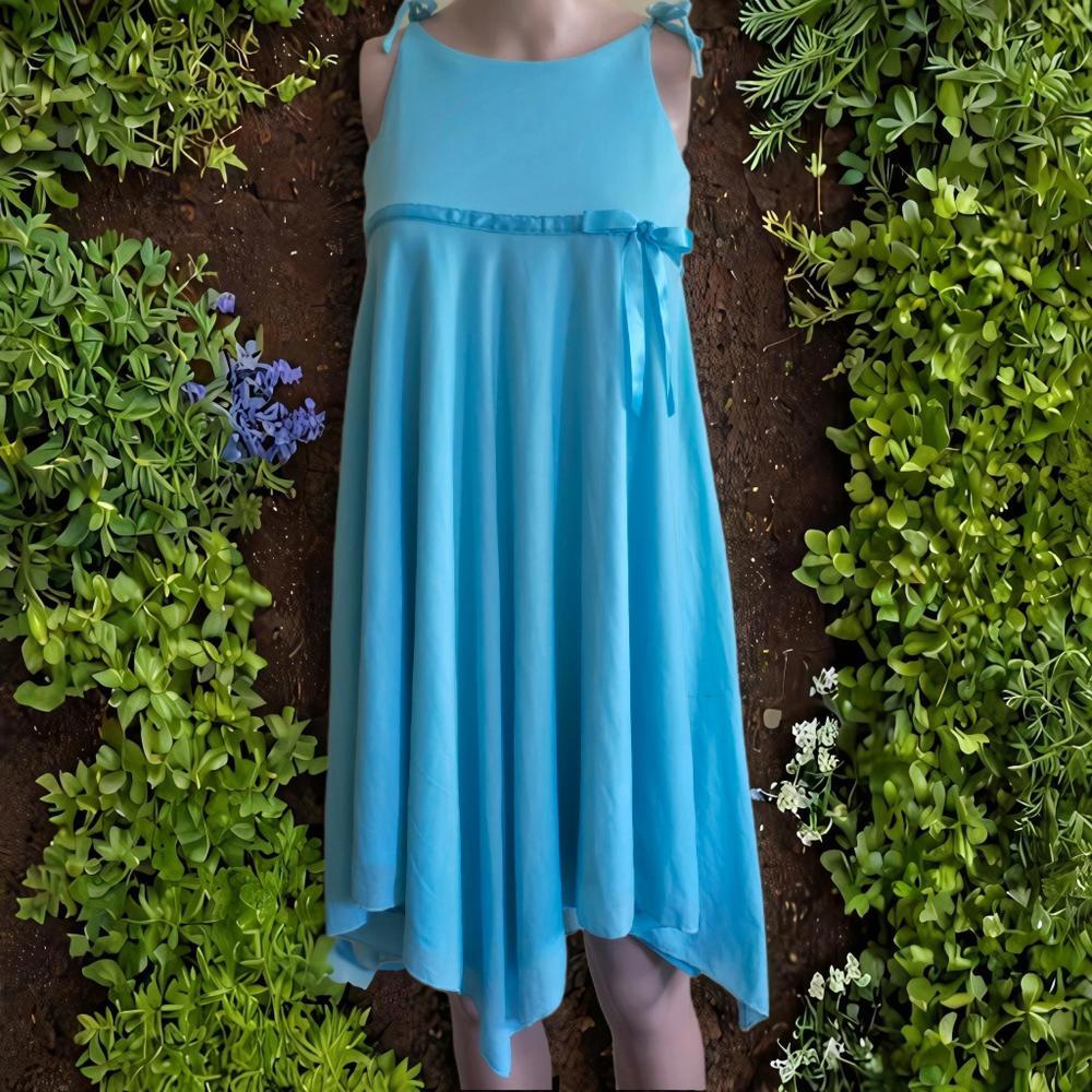 I.N.Girl Stunning Light Blue Flowy Midi Dress Size 16