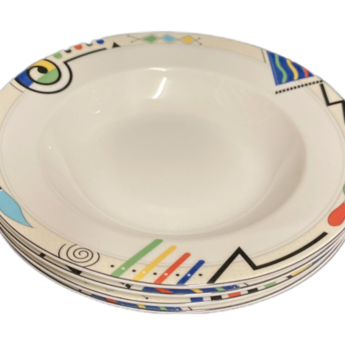 Mikasa HEADLINE 4 Rim Soup Bowls Ultimata + Super Strong Fine China HK 232