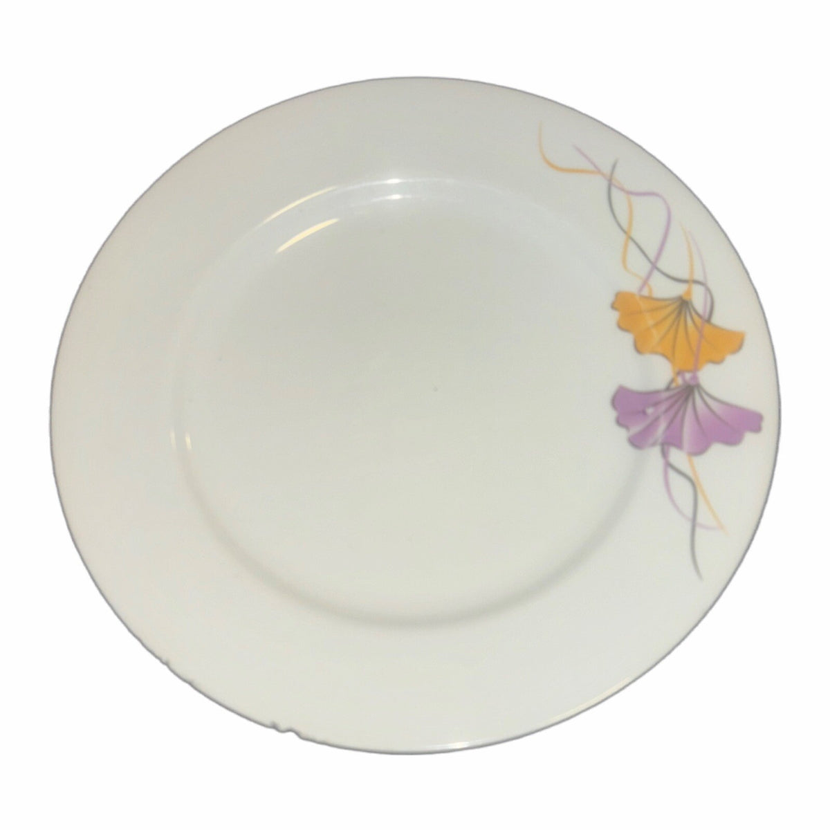 SHINEPUKUR 4- Dinner Plates Bangladesh Art Deco Fine Bone China White Dinnerware