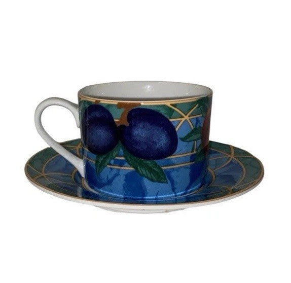 Victoria & Beale Forbidden Fruit 9024 8 Piece Set 4 Cups 4 Saucers Porcelain