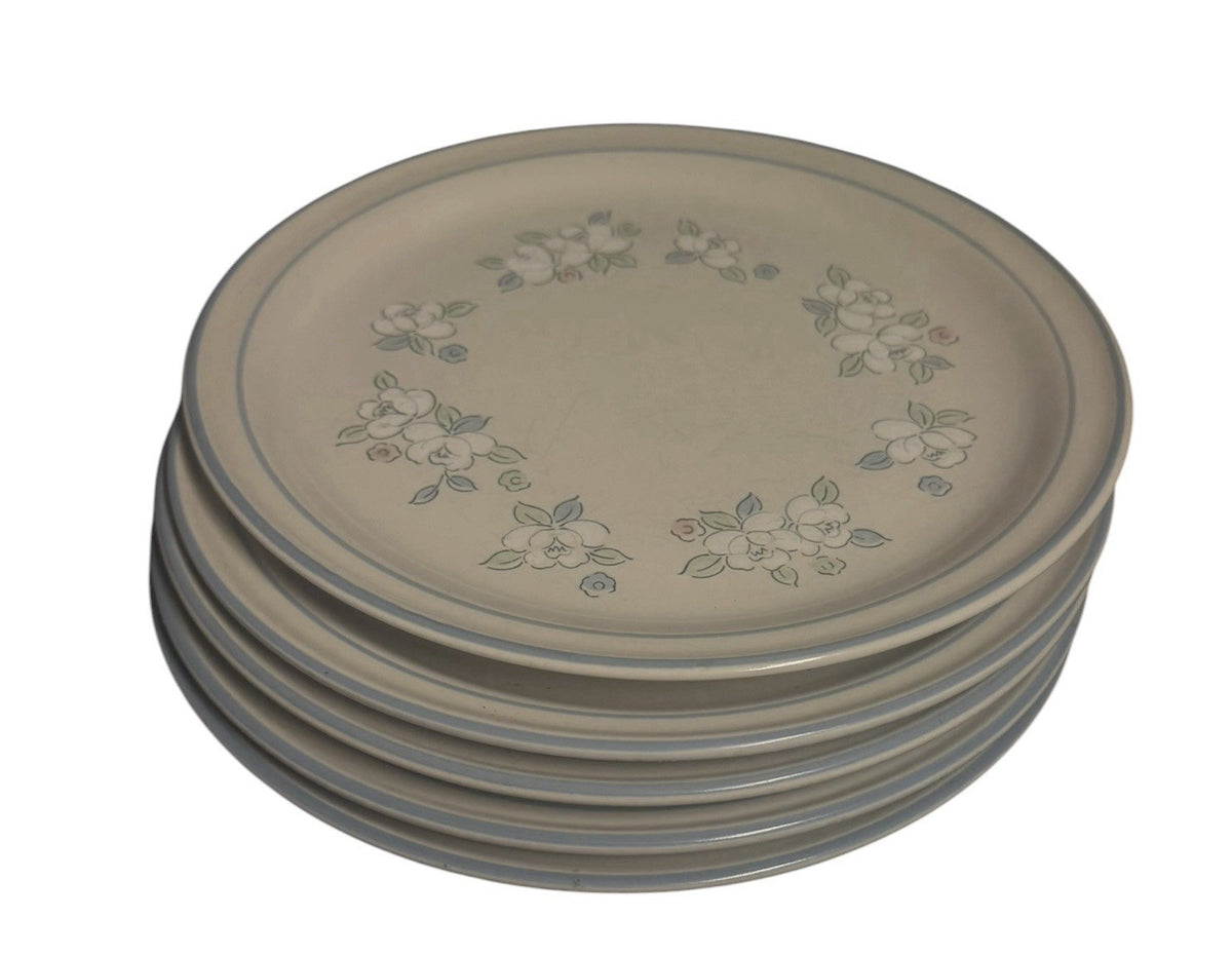 Set of 5 Hearthside Chantilly Fleur de Lune 10 3/4” Dinner Plates Japan