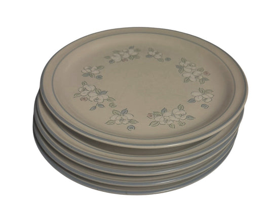 Set of 5 Hearthside Chantilly Fleur de Lune 10 3/4” Dinner Plates Japan