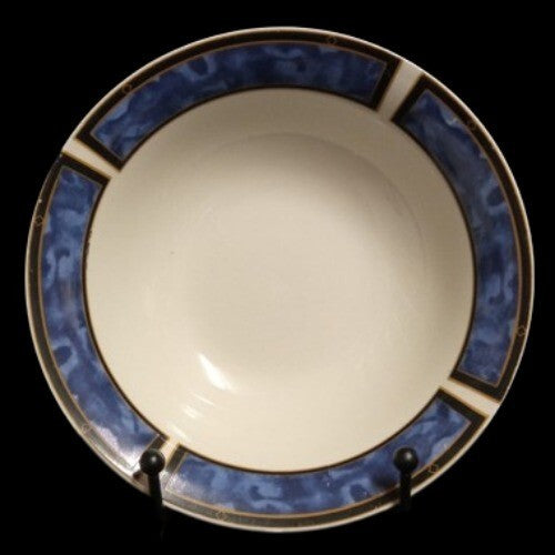 Vintage Gibson Designs ROYAL DUCHES BLUE 4 Cereal Bowls 6 5/8”D Blue Marbled