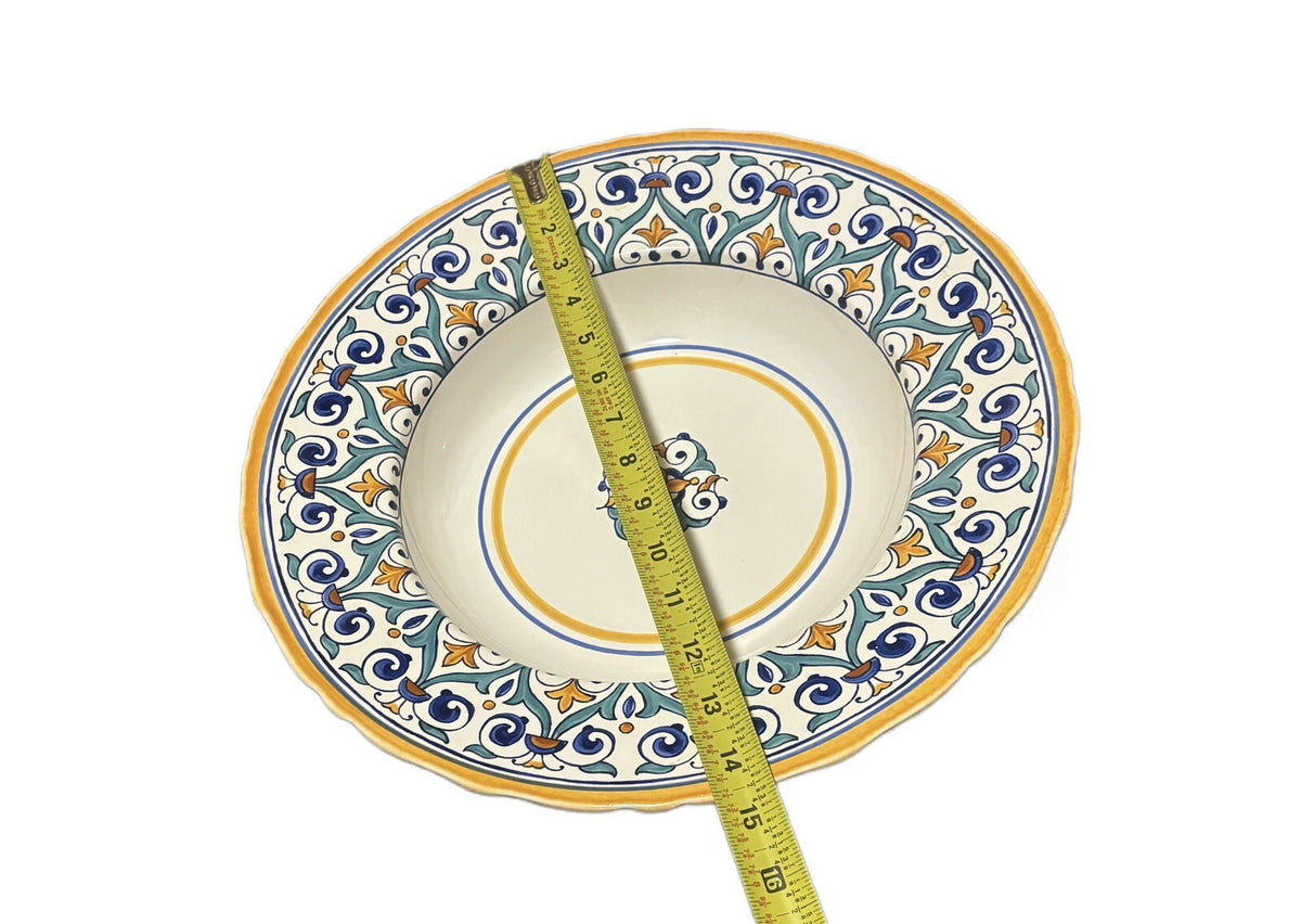 Williams Sonoma SAVONA Serving Bowl Large 14.5" D Pasta Salad Dishware Portugal
