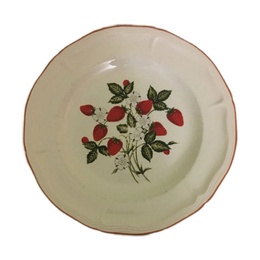 5pc Fruit Garden Strawberry Stoneware Dinner Plate Bowl Cup Saucer Set For 1