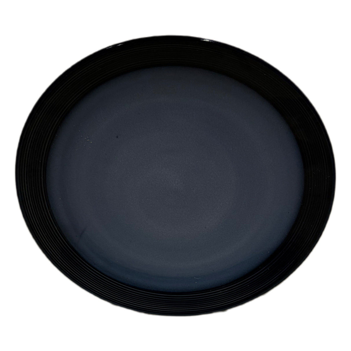 Sango Allure Blue 4818 Dinner Plates Set of 6 Ridged Rim 11” Speckled Stoneware