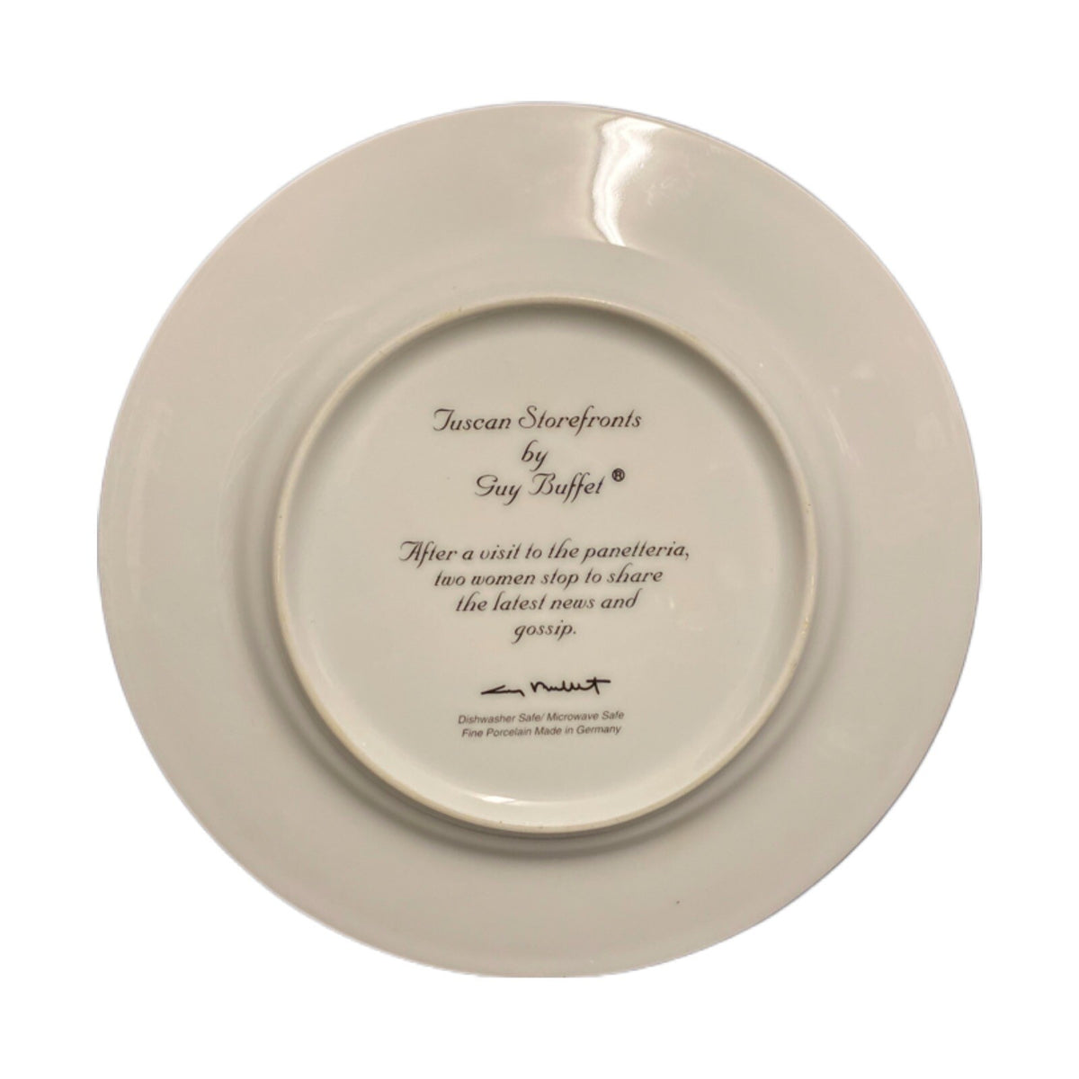 GUY Buffet TUSCAN STOREFRONTS 6 Salad Dessert Plates Porcelain Germany 8" D