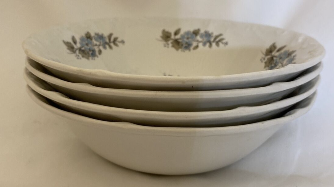 Blossomtime Staffordshire Hand Decorated Ironstone Soup Cereal Bowl England 6.5"