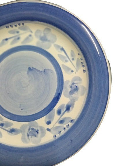Vintage Gibson Designs CHANTILLY Dinner Plate 10 ½”D Painted Ceramic Blue Floral