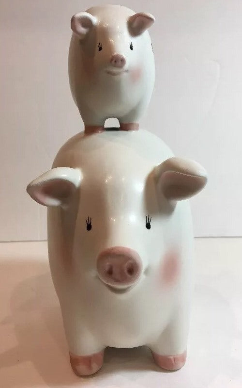 Piggy Bank HIS MONEY HER MONEY C. M. Redwine Savings Coins Ceramic