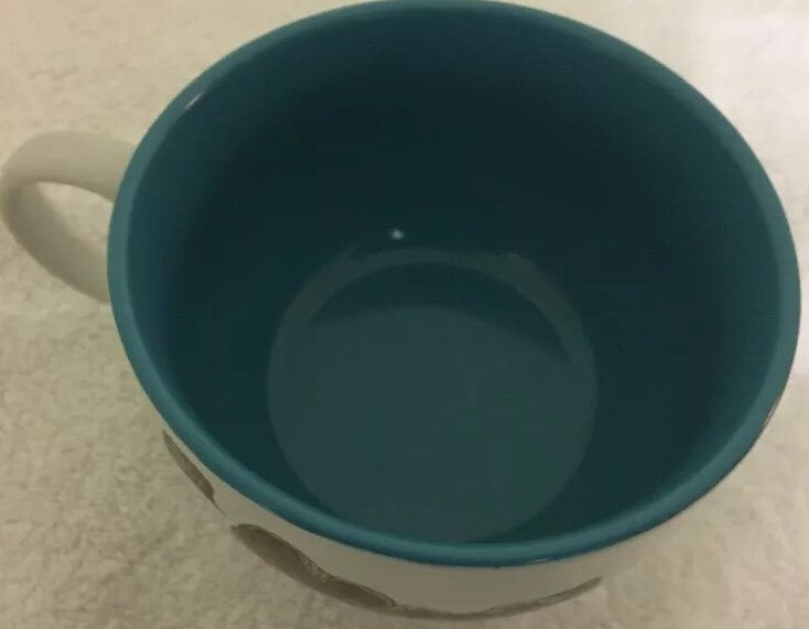Target CURIOSITY SHOPPE Mt. RUSHMORE Hot Chocolate Cup Soup Mug Blue Interior