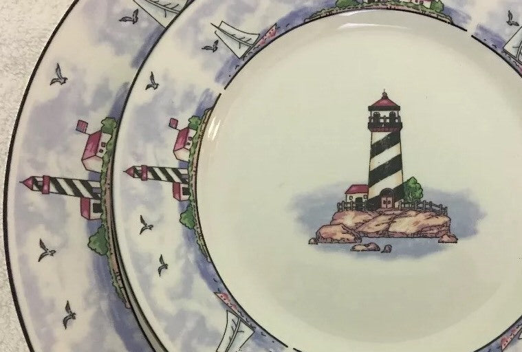 Light House Design 3pc Place Setting Service for 1 Lighthouse
