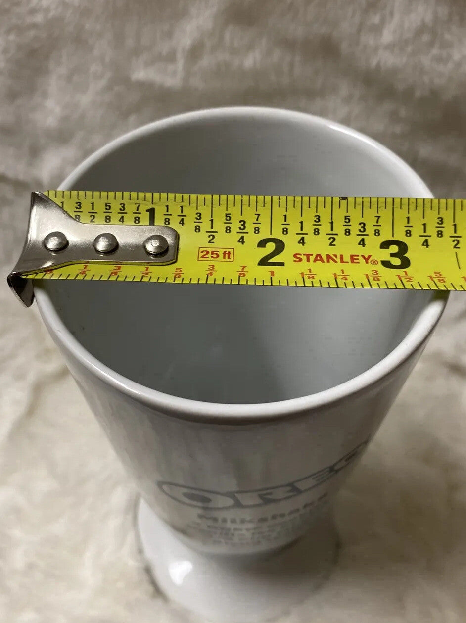 Oreo Cookies Milkshake Embossed Ceramic Pedestal Ice Cream Shake Tall Milk Cup