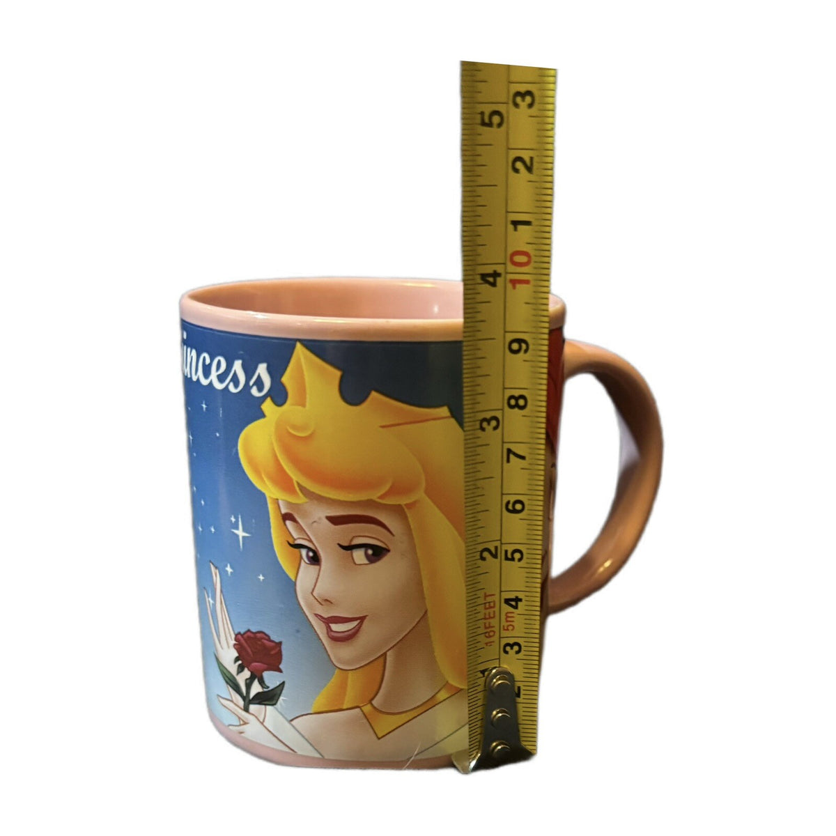 DISNEY PRINCESS Mug Ceramic Coffee Tea Cup Pink Interior