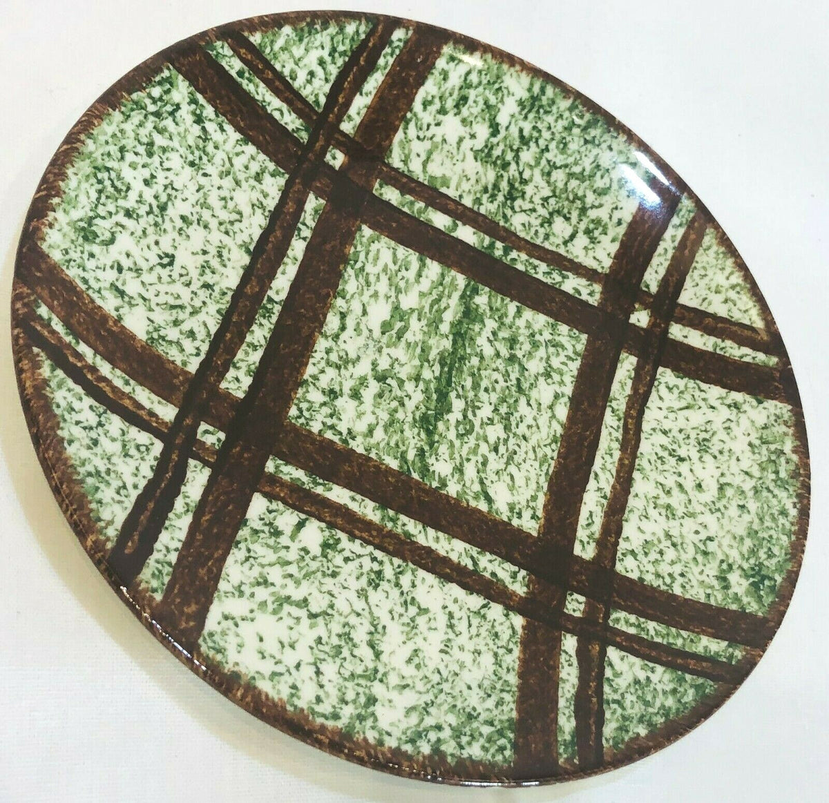 Blue Ridge RUSTIC PLAID Southern Pottery Hand Painted Dinnerware Collection USA