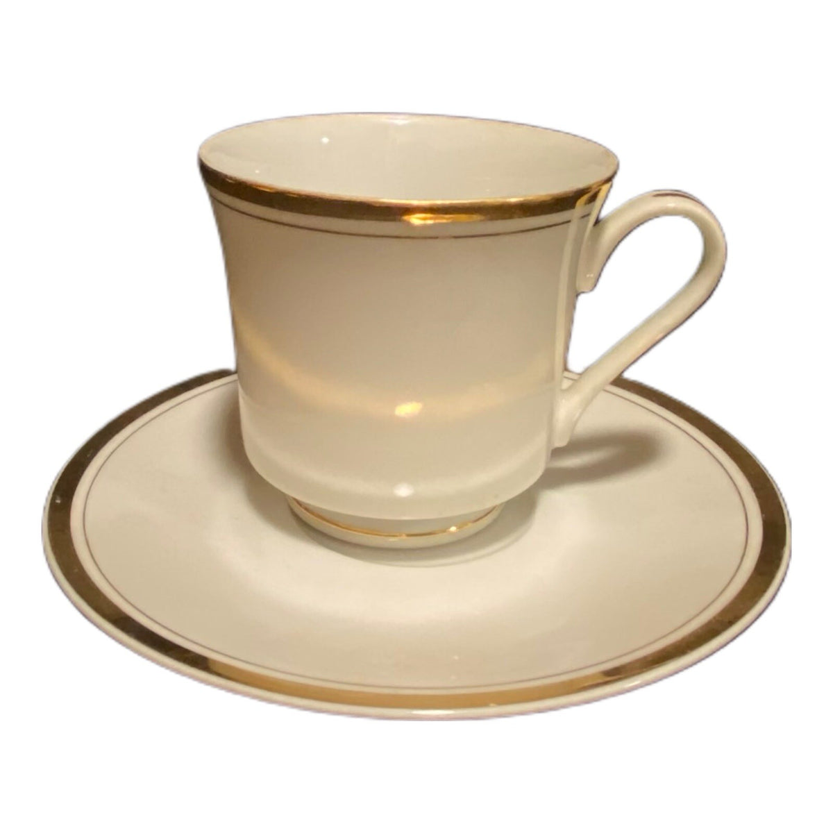 Vintage Sheffield REGENCY GOLD 7-Cups & 7 Saucers Fine Porcelain Japan 1985