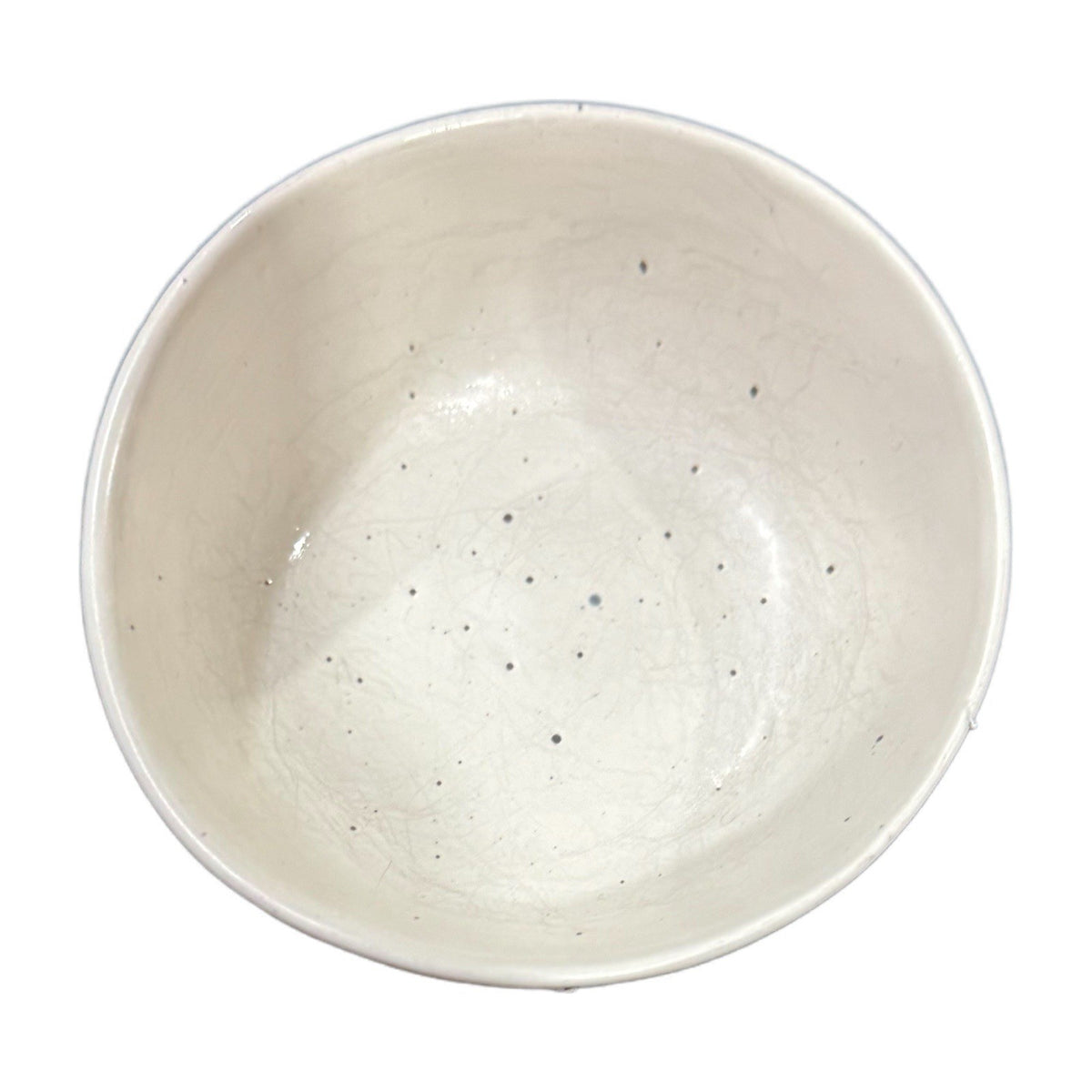 Gibson Elite Rhinebeck Bowls Set of 2 Stoneware Gray Beige Dots 3.5” H 6 3/4” D