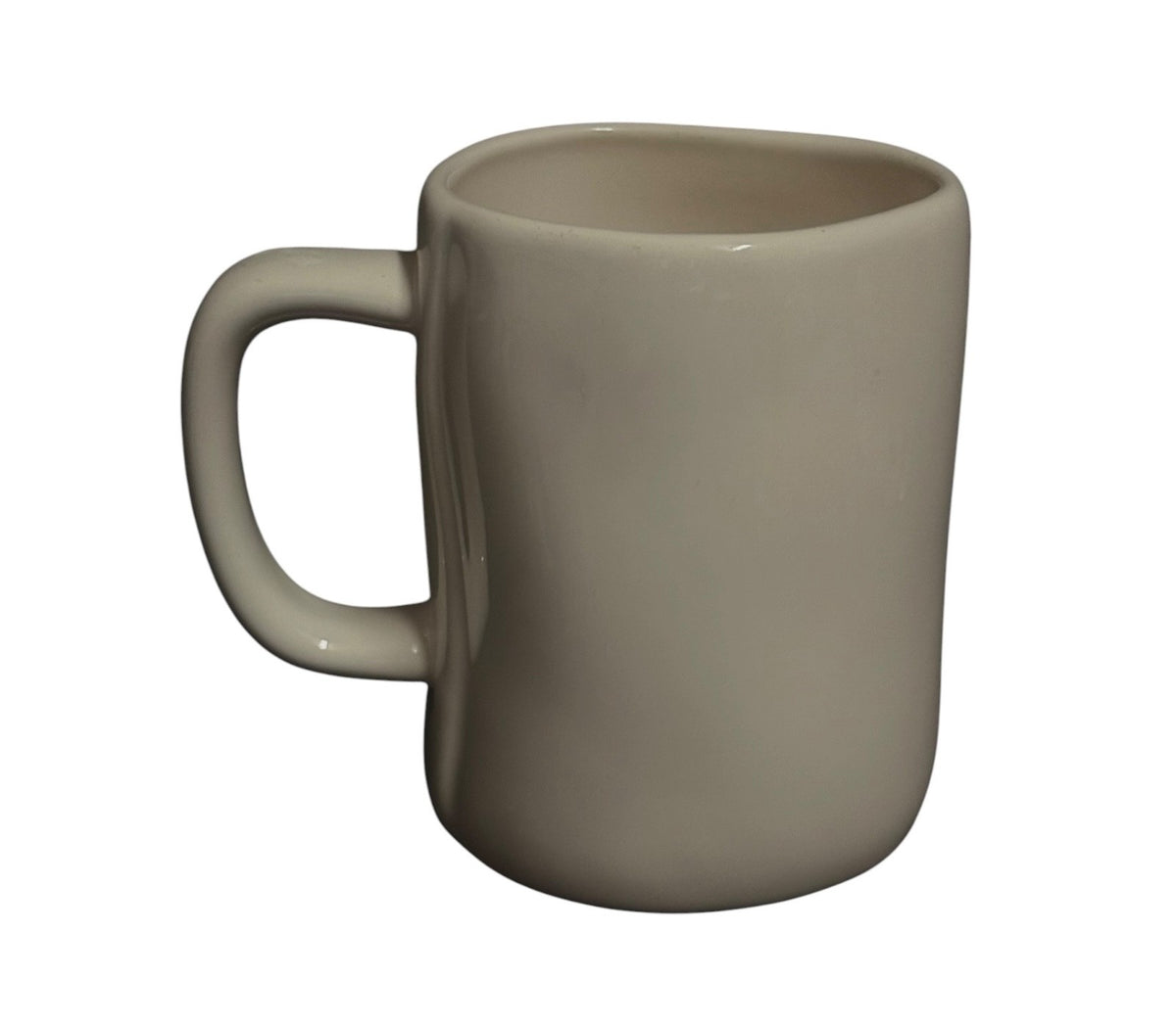 Rae Dunn DADDY SHARK Ceramic Coffee Mug White Black Lettering 16 oz