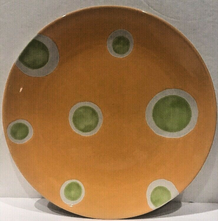 Pfaltzgraff CONFETTI STREAMERS 4-Luncheon Plates Ceramic Salad Dessert Dish 9" D