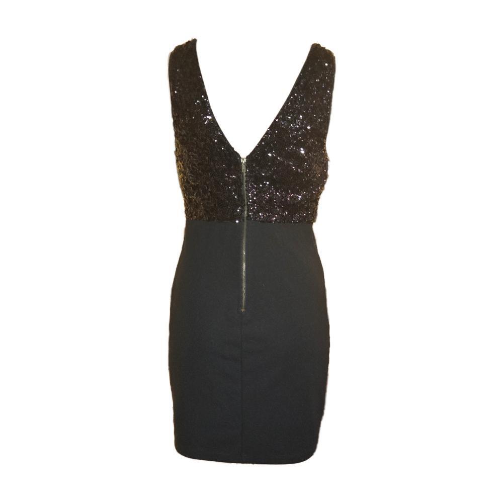 Forever 21 Stunning Sequin Top Black Mini Dress  Size M