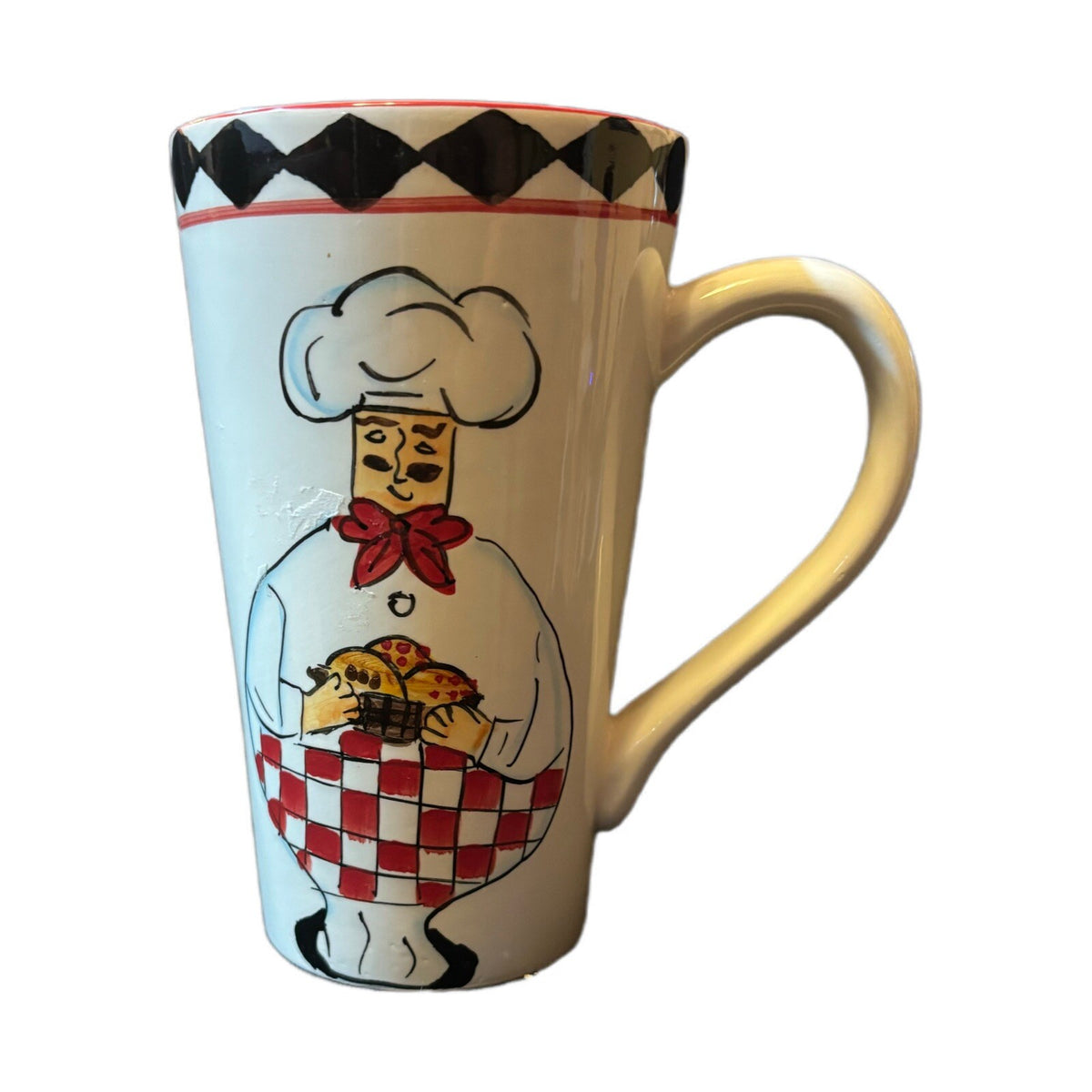 LE CHEF Latte Mug Ambiance Collections Tall Ceramic Coffee Tea Cup