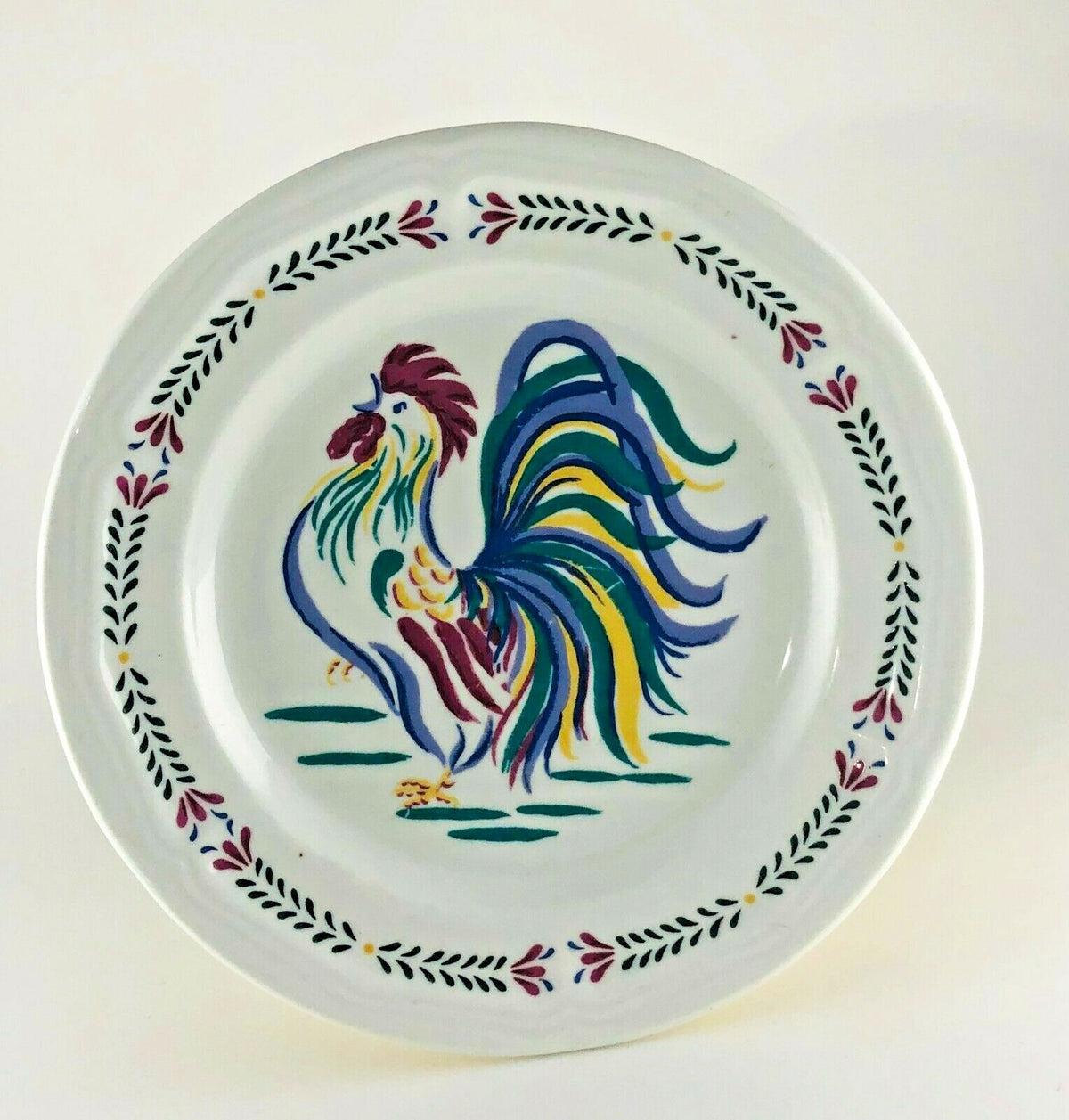 Vintage SUNRISE ROOSTER by Century Stoneware Oven Freezer Safe Laurel Trim