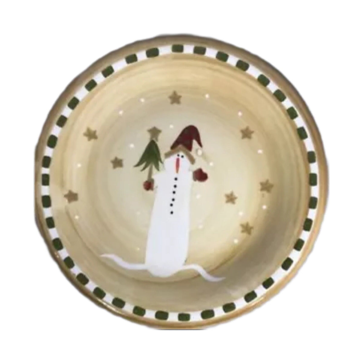 Sonoma Life Style 4-Salad Plates Snowman Trees Dessert Winter Holiday Dinnerware