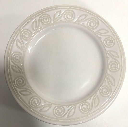 Gibson Designs AMARETTO 4 Salad Plates Oven Safe Embossed 7 7/8" D Dessert Dish