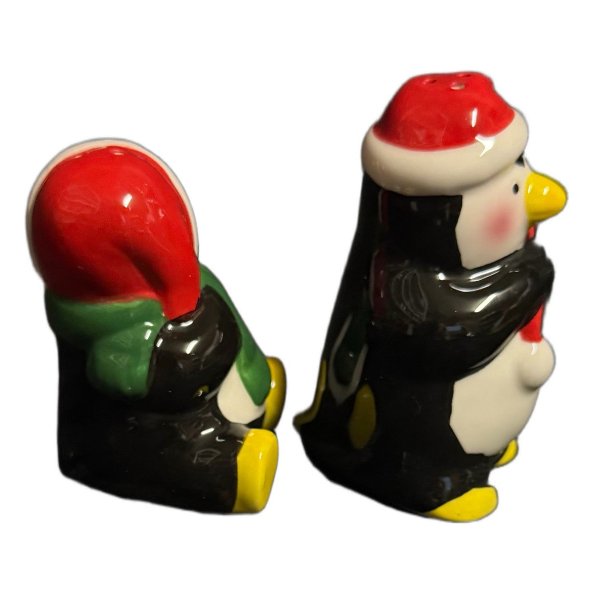 Pfaltzgraff Penguin Pals Christmas Salt & Pepper Shakers Set Boxed