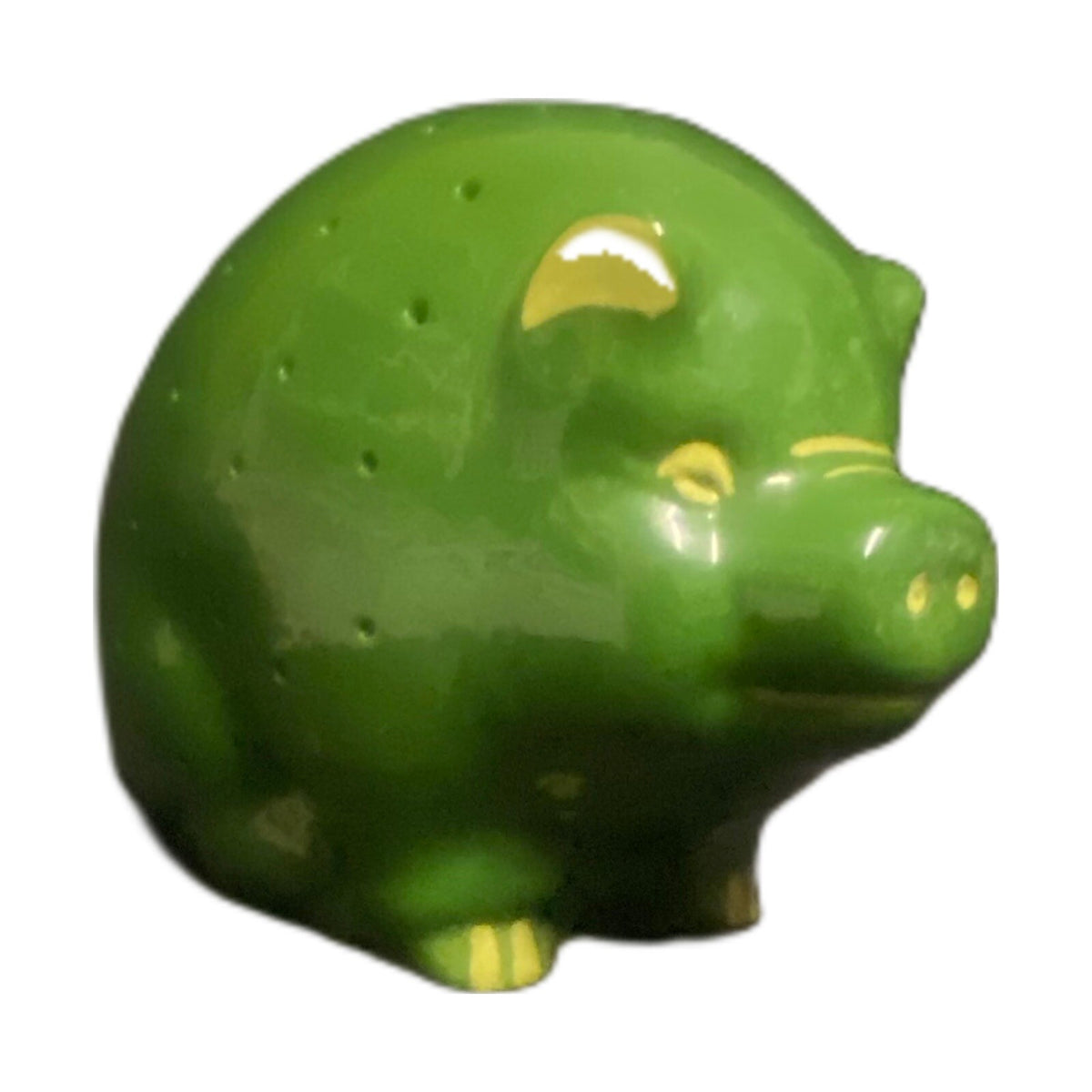 Vintage Green Pig Appetizer TOOTHPICK HOLDER Charcuterie Hors d'oeuvre Server