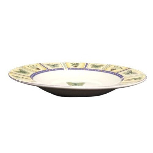 Gibson Designs SPRING MONARK 4-Rim Soup Bowls 8 1/2" D Butterfly Plant Panels