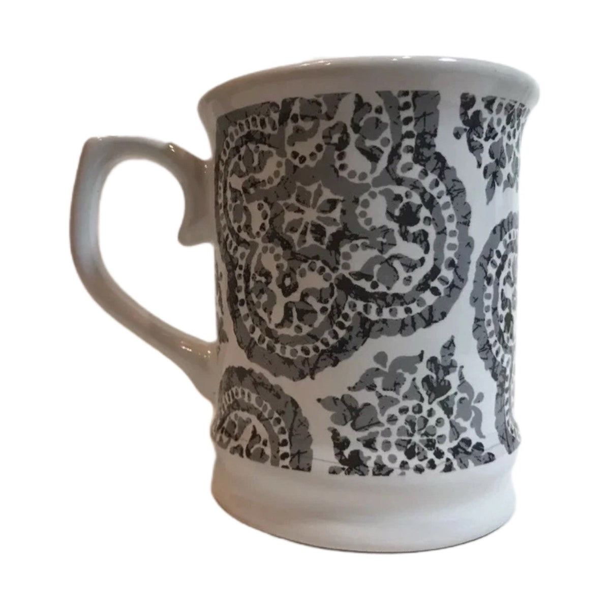 Signature Housewares Batik Gray Coffee Mug 2014 Stoneware Tea Cup Room Creative