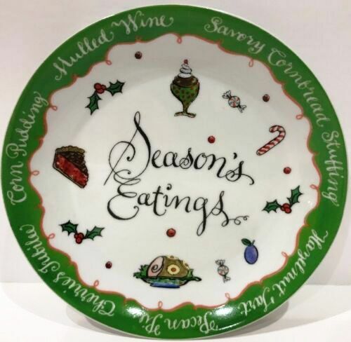 JILL SEALE 4 Dessert Plates Season's Eatings Collection Boston Warehouse 2004