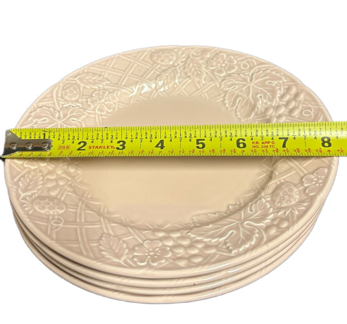 Mikasa 4-Salad Plates ENGLISH COUNTRYSIDE PINK 8 1/4"D DP100 Ceramic Dessert