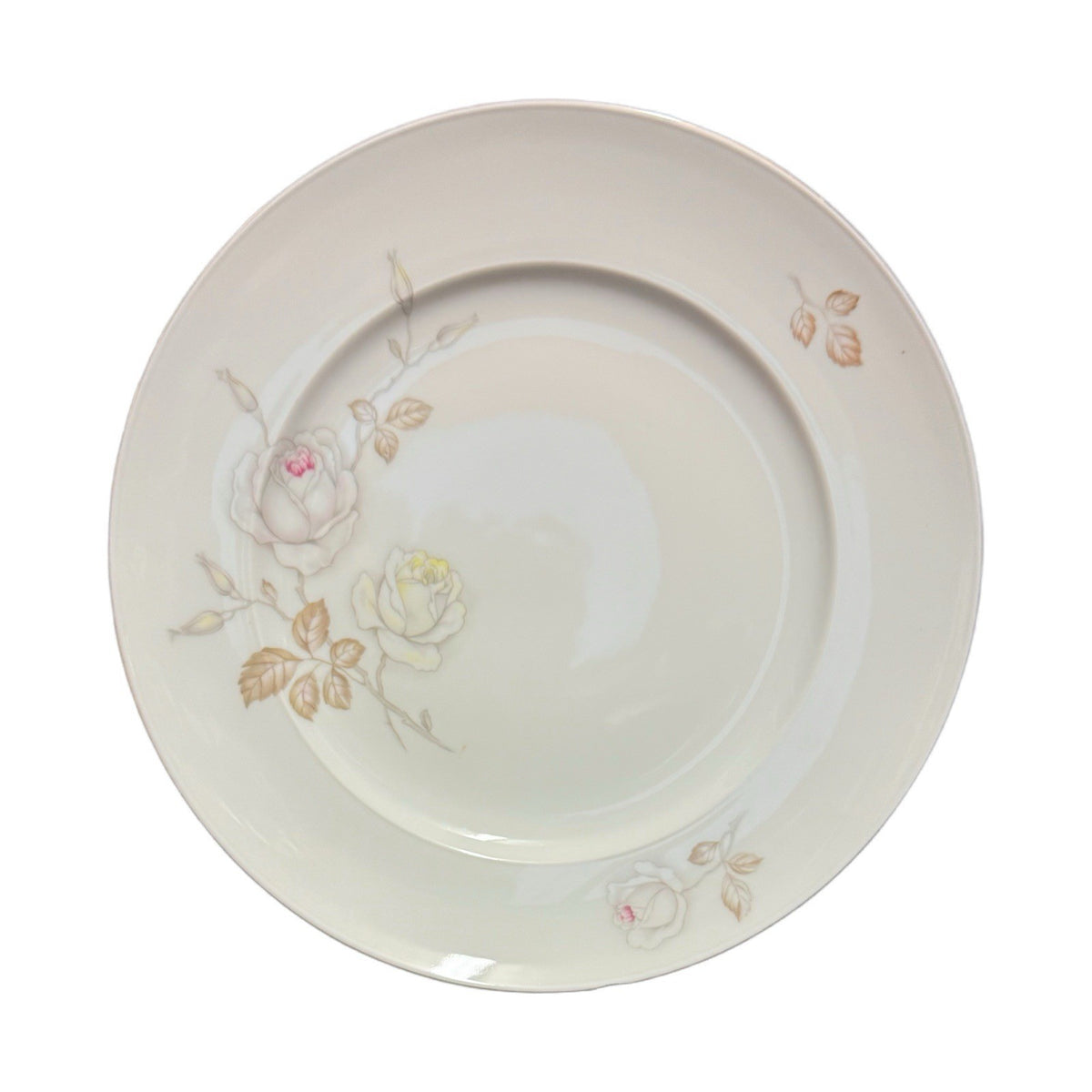 Johann Haviland Sweetheart Rose Dinner Plates Set 7 Bavaria Germany 10 3/8” VTG