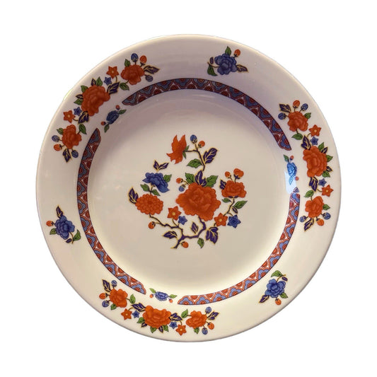 4 CROWN MING OLD IMARI Dinner Plates 10.5” Jian Shiang China Faded Gold Trim